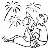 Independence Fireworks Coloring Event Amazing sketch template