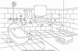 Bathroom Coloring Pages Color Kids Printable Sheet Colouring Worksheets Bath Toilet Preschool Diary House Print Activities Houses Drawing Colors Drawings sketch template