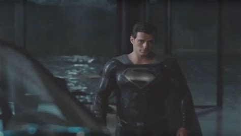 justice league snyder cut scene reveals black suit superman den of geek