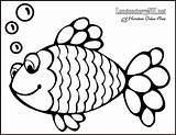 Fish Coloring Rainbow Large Print sketch template