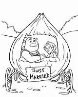Coloring Pages Wedding Disney Popular sketch template