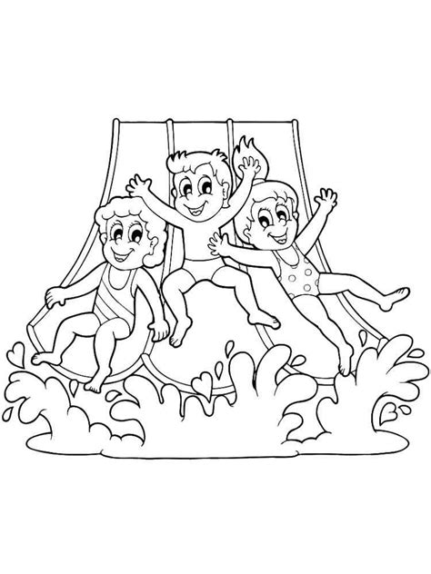 coloring pages water park coloring pages