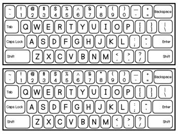keyboard template printable laptop keyboard  customised