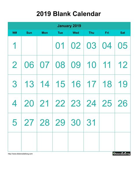 large font calendar templates template calendar design