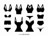 Lingerie Silhueta Roupa Mulher Vexels Thongs Graphics Vectorified Bustier sketch template