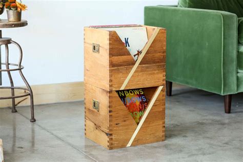built  order handcrafted vinyl record crates stackable etsy