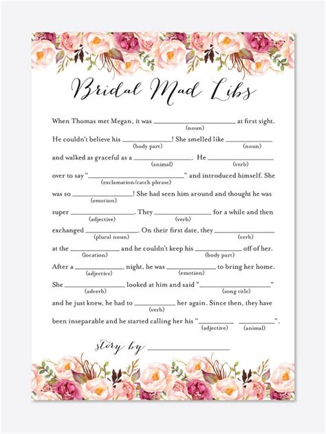 printable bridal shower games   party