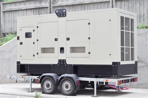 industrial generator power mobile diesel backup generator  caravan wheels backup power