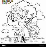Brincando Albero Pagina Giocano Crianca Baum Desenho árvore Libro Ragazzo Kinderen Boom Kleurende Spelen Enfants Jouant Arbre St3 Dora Pallone sketch template