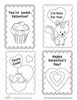 Printable Valentines Valentine Cards Own Make Kids Worksheet School Diy Coloring Education Printables Worksheets Pages Holiday Activities Read Choose Board sketch template