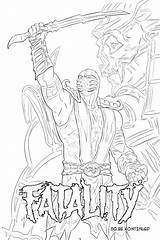 Scorpion Kombat Mortal Roarr Page8 Subzero sketch template
