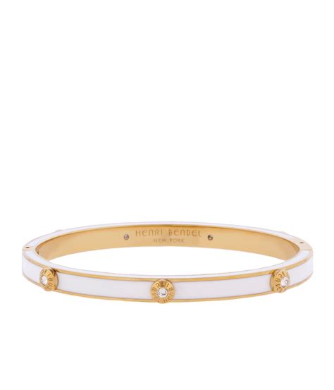 lyst henri bendel  bendel rivet bangle bracelet  pink