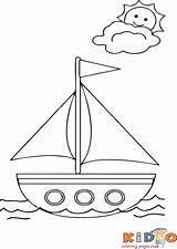 Coloring Pages Boat Kids Sail Color Sheets Preschool Summer Print Boats Drawing Activities sketch template