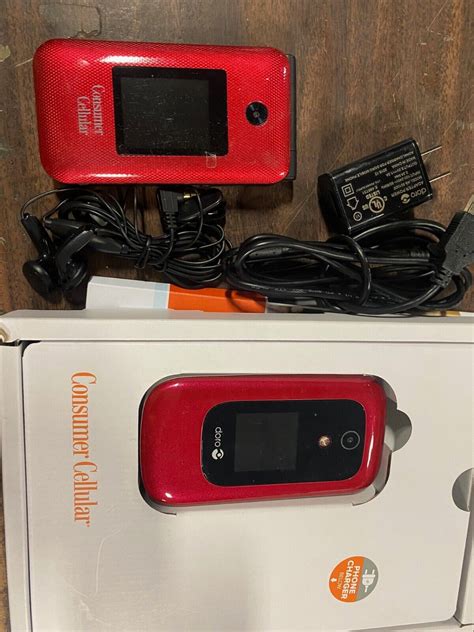 30 X Consumer Cellular Link Ii Red Flip Phone And Doro 7050 2 25