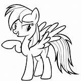 Coloring Dash Rainbow Pages Pony Littlr Mlp Popular sketch template