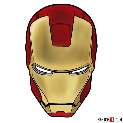easy helmet iron man face drawing   arms