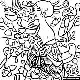 Klimt Coloriage Gustav Ancenscp sketch template