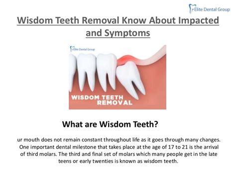 wisdom teeth removal know about impacted symptoms