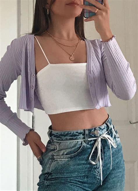 lilac cardigan 🌸 fashion inspo outfits fashion outfits