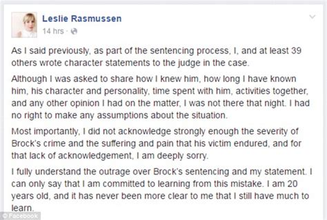 Friend Of Stanford Rapist Brock Turner Claims Her Character Statement