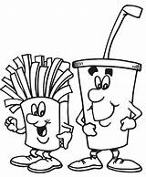 Milkshake Fries Comidas Fofas Popular sketch template