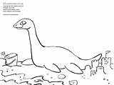 Coloring Dinosaur Sheets Elasmosaurus Below sketch template