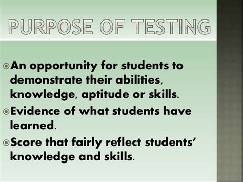 meaning  test testing  evaluation