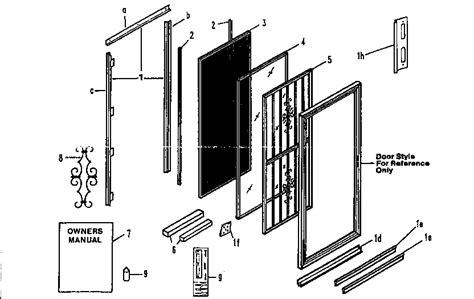 sliding screen door parts diagram heat exchanger spare parts