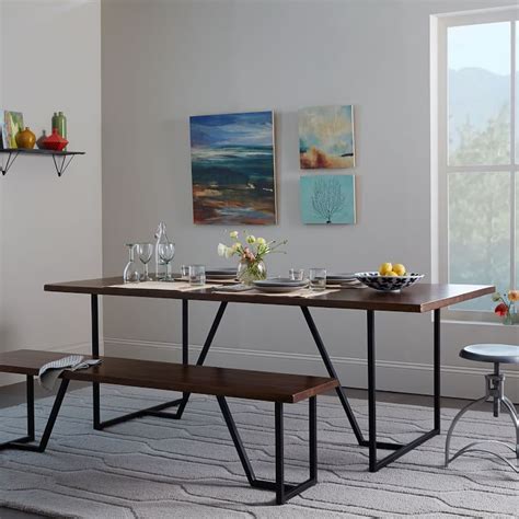modern long narrow dining table  small spaces homes furniture ideas