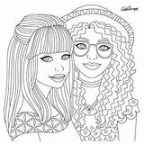 Coloring Pages Color Hair Women People Adult Therapy Adults Beautiful Coloriage Colortherapy Colouring Bff Fashion Girls Girl Sheets App Printable sketch template