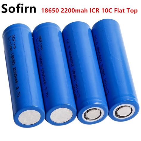 sofirn   mah rechargeable battery icr  flat top li ion  batteries lithium