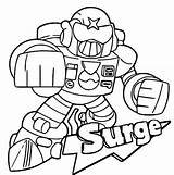 Brawl Stars Surge Coloring Pages Logos Icons sketch template