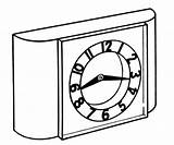 Coloring Alarm Pages Clock sketch template