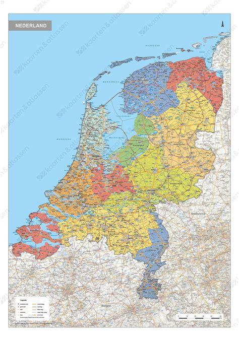 digitale nederland kaart staatkundig  kaarten en atlassennl