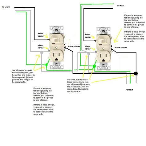 leviton switch outlet combo wiring diagram