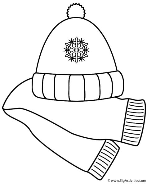 winter hat coloring pages