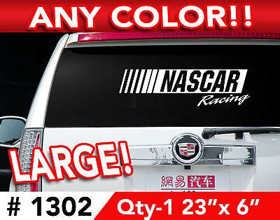 nascar racing large vinyl decal sticker     ebay