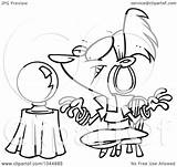 Fortune Cartoon Teller Gypsy Female Toonaday Outline Illustration Royalty Rf Clip sketch template