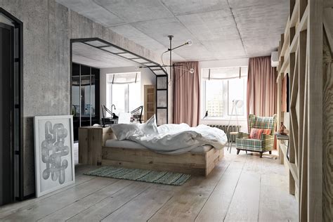stylish industrial inspired loft interiors