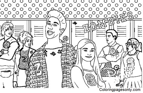 disney zombies coloring pages  printable coloring pages