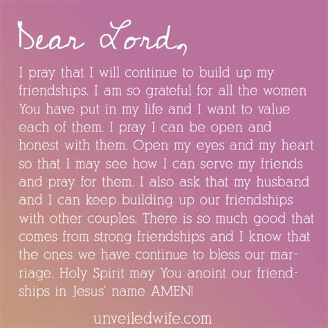 prayer building friendships