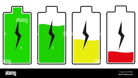 battery icon set full charge symbols accumulator  battery indicator vector stock vector