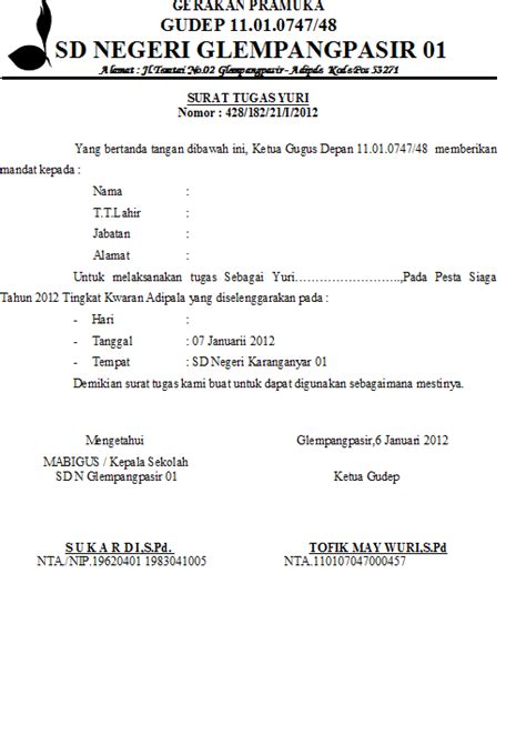 Pramuka 207 Surat Mandat Madreviewnet