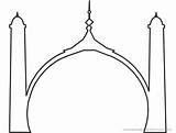 Moschee Ausmalbild Malvorlage Hauser Gebaude sketch template