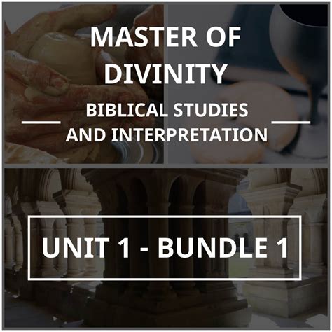 master  divinity biblical studies  interpretation unit