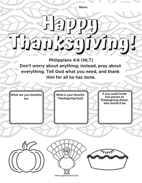 thanksgiving coloring page super church