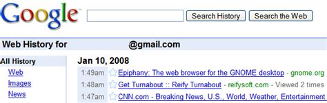 google web history  installing google toolbar