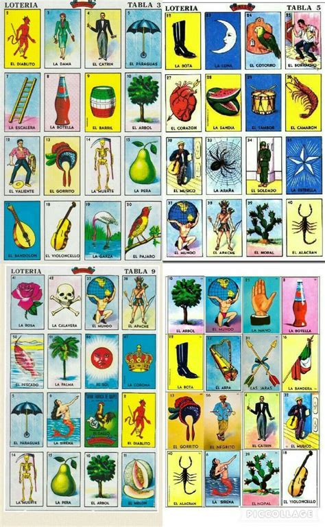 loteria mexicana cartas  imprimir loteria cards printable bingo
