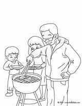 Bbq Daddy Pages Coloring Hellokids Print Color sketch template