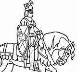 Cavalieri Medieval Edad Caballero Caballo Ridders Cavaleiro Colorare Disegno Cavaliere Coloriage Cavalo Cavallo Knights Chevalier Plantillas Medievo Caballeros Pintar Pages sketch template